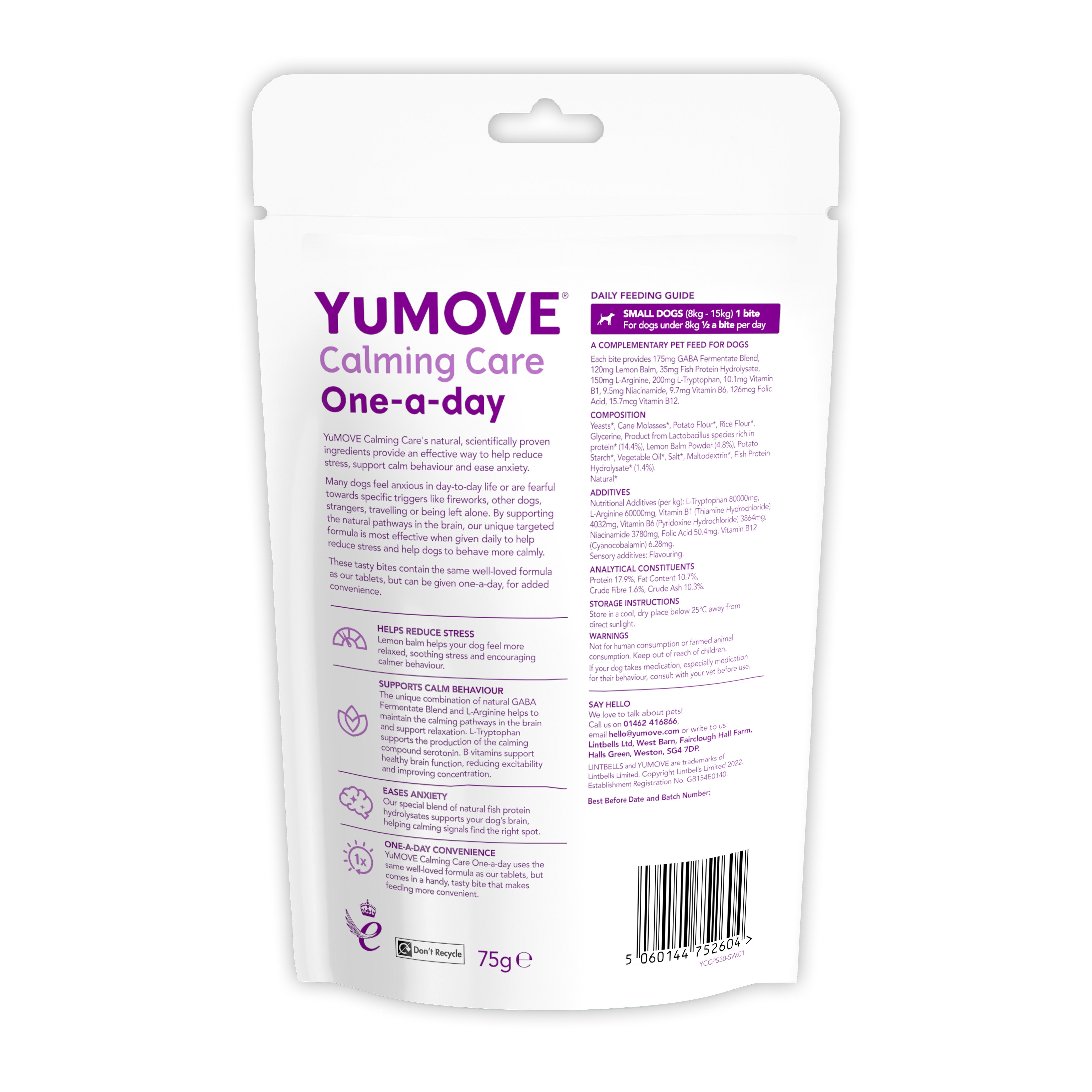 YuMOVE Calming Care One a day Vet Rewards